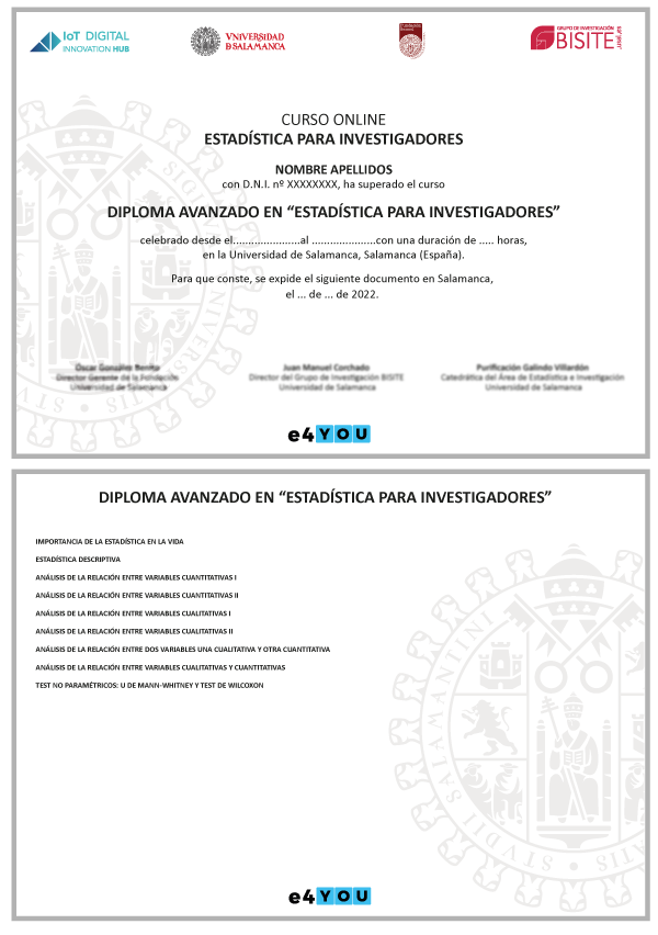Advanced Diploma in "Statistics for Researchers"